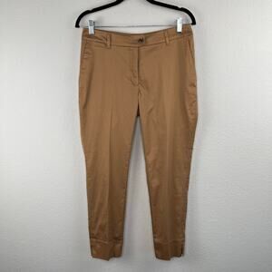 H & M Brown Slim Mid Rise Capri Chino Pants NWOT Size 6